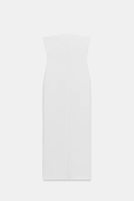 STRETCH KNIT CUT-OUT MIDI DRESS | Zara UK