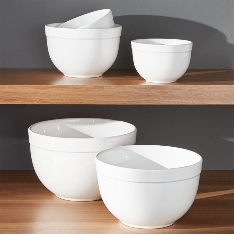 Aspen Rimmed Nesting Mixing Bowl 5-Piece Set + Reviews | Crate & Barrel | Crate & Barrel