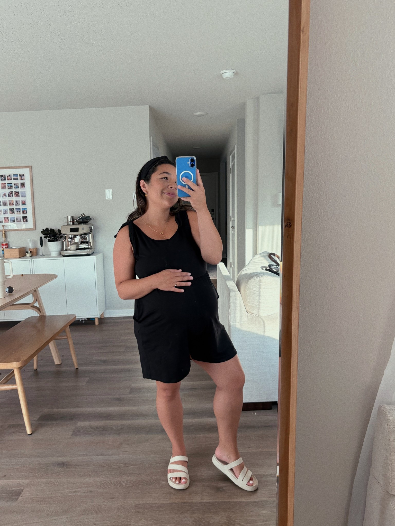 another pink blush maternity winnn, i’m 5’0 so it’s hard to find rompers that fall at a good length and this one is so good!!! short girl friendly :-) wearing my regular size medium!

#LTKPetite #LTKBump #LTKFindsUnder50