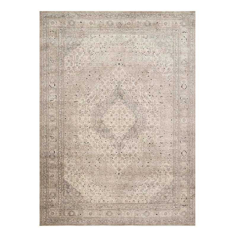 (B500) Xander Ivory & Tan Area Rug, 8x10 | At Home