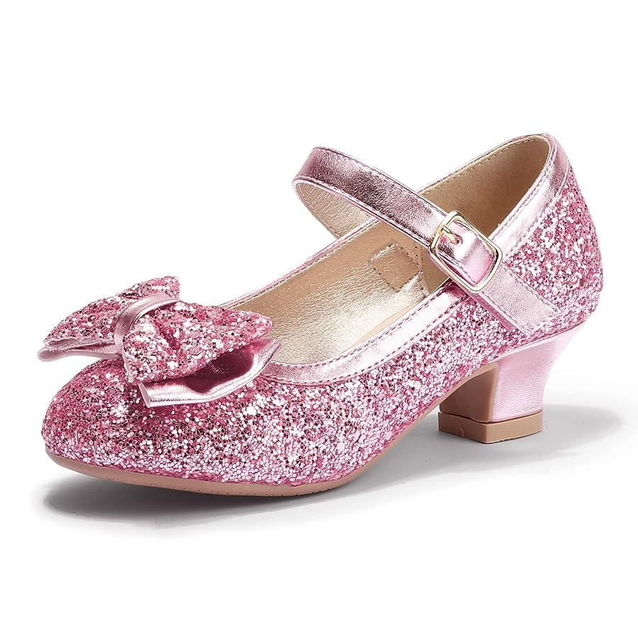 PANDANINJIA Girls Toddler/Little Kid Jada Dress Mary Jane Pumps Bow Low Heels Party Wedding Princ... | Amazon (US)
