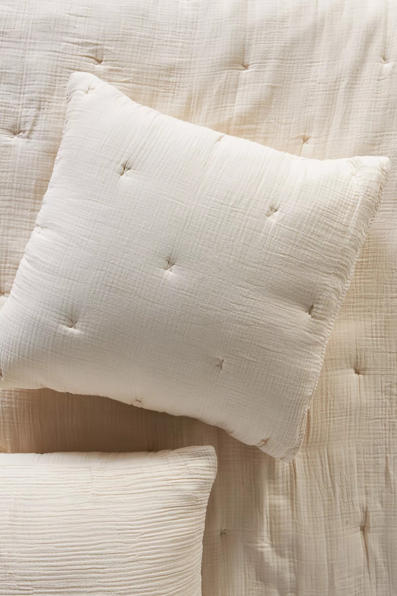 Elysian Cross-Dyed Gauze Euro Sham | Anthropologie (US)