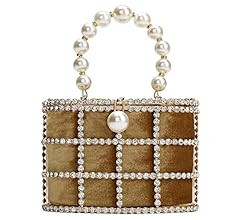 Evening Handbag Women Clutch Purses with Pearl Diamonds for Wedding Prom Birthday Party Dinner Ac... | Amazon (US)