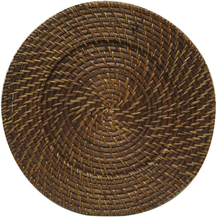 Chargeit by Jay Rattan Charger Plate, Brown | Amazon (US)