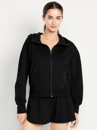 Dynamic Fleece Oversized Full-Zip Hoodie Sweatshirt | Old Navy (US)