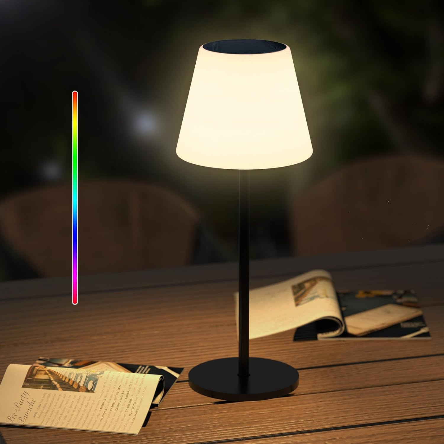 Solar Table Lamp Outdoor Table Lamp Cordless with Light Sensor,Outdoor Lamps for Patio Waterproof... | Amazon (US)