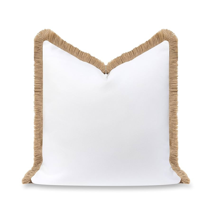 Hofdeco Premium Coastal Hampton Patio Indoor Outdoor Throw Pillow Cover Only, 22"x22" Water Repel... | Amazon (US)