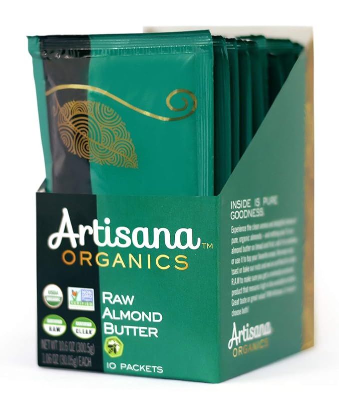 Artisana Organics Raw Almond Butter Snack Packs (10 Pack) | No Sugar Added, No Palm Oil, Vegan, P... | Amazon (US)