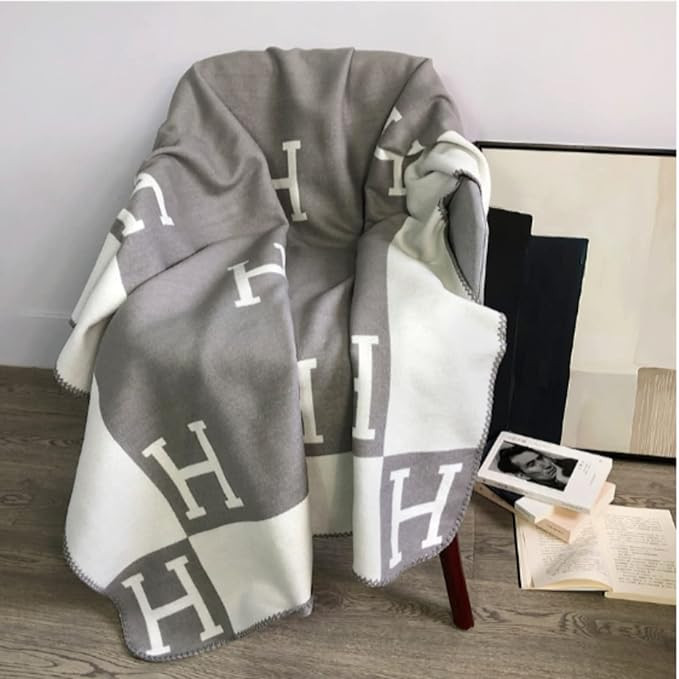 Ultra Soft Throw Blanket - Letter H Beach Scarf Couch Cover The Shawl is a Soft Throw，Wool H Bl... | Amazon (US)