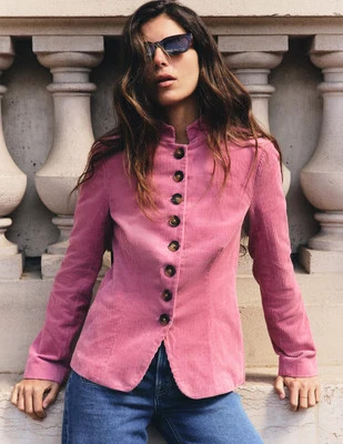 Boden Women's Hereford Military Cord Jacket in Pink | Size 20/22 | Boden (US)
