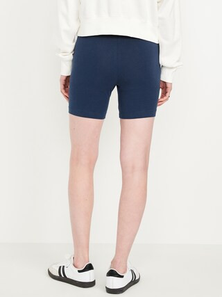 High-Waisted Jersey Biker Shorts -- 6-inch inseam | Old Navy (US)