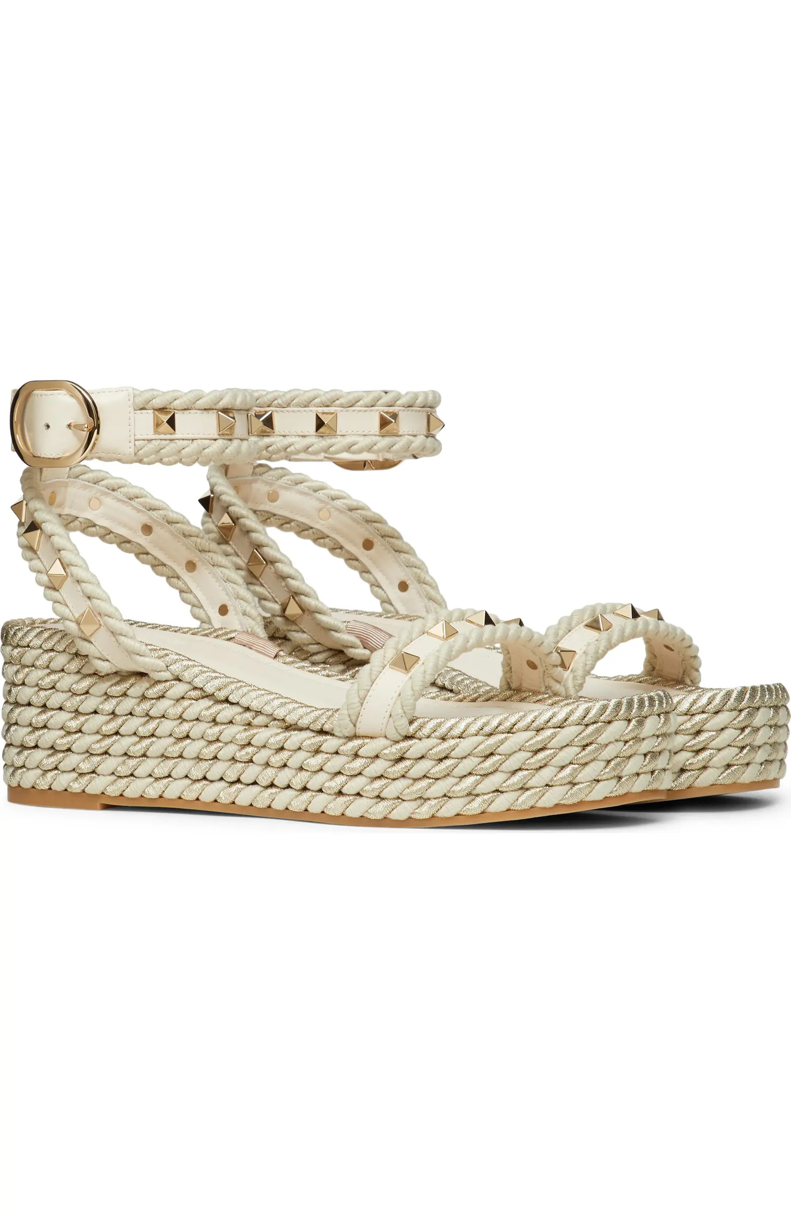 Rockstud Flatform Espadrille Sandal (Women) | Nordstrom