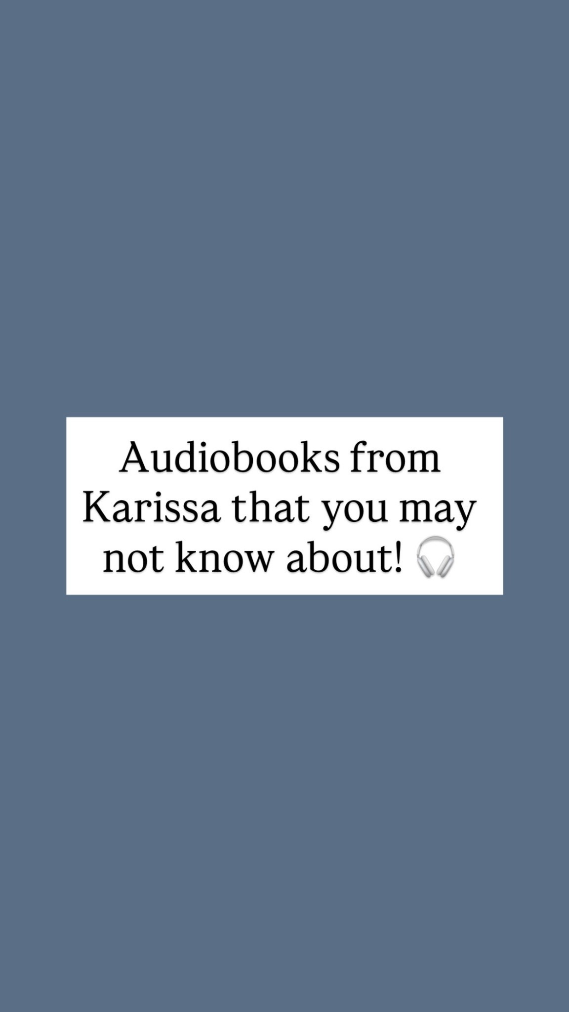 It’s fun finding a favorite audiobook narrator! Here are some audiobooks from Karissa Vacker you may not know about. 