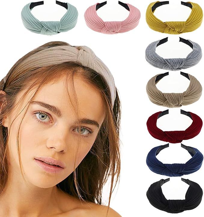 DRESHOW 8 Pack Women's Headbands Headwraps Hair Bands Bows Hair Accessories | Amazon (US)