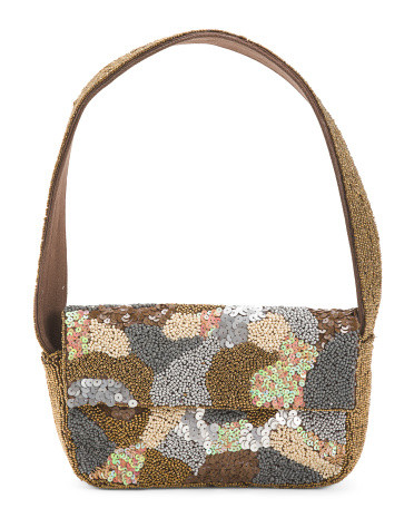 Beaded Landscape Shoulder Bag | TJ Maxx