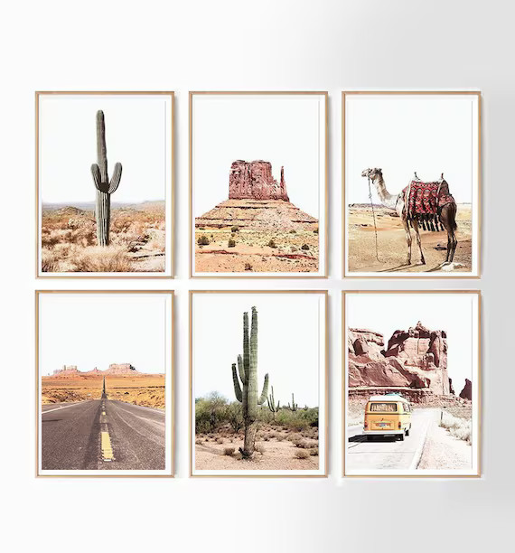 Southwestern Decor Set of 6 Prints Gallery Wall Set Travel | Etsy | Etsy (US)