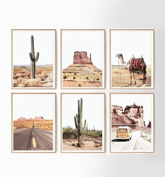 Southwestern Decor Set of 6 Prints Gallery Wall Set Travel | Etsy | Etsy (US)