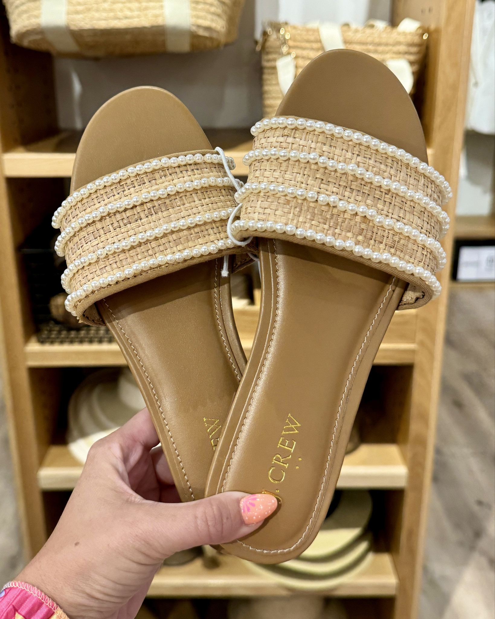 The perfect sandals for summer! Easy slide on and have a cute raffia and pearl design. The souls have a little padding to them so they’re comfy!

They’re 50% off so grab them before they sell out! Runs TTS so I bought a size 8, and I’m already wearing them today! Loving them! I’ve been looking for something like this for a while and now under $50, I couldn’t pass these up!!!

#LTKfindsunder50 #LTKSeasonal #LTKsalealert