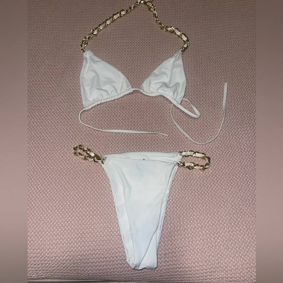 White Gold Chain Bikini Set | Poshmark