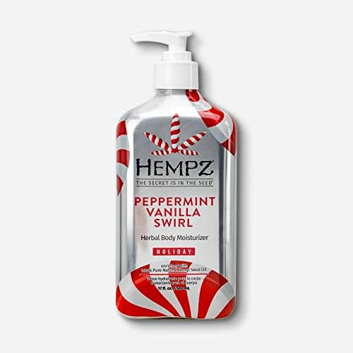 Hempz Limited Edition Lotion, Peppermint Vanilla Swirl Herbal Body Moisturizer, 17 oz. | Amazon (US)