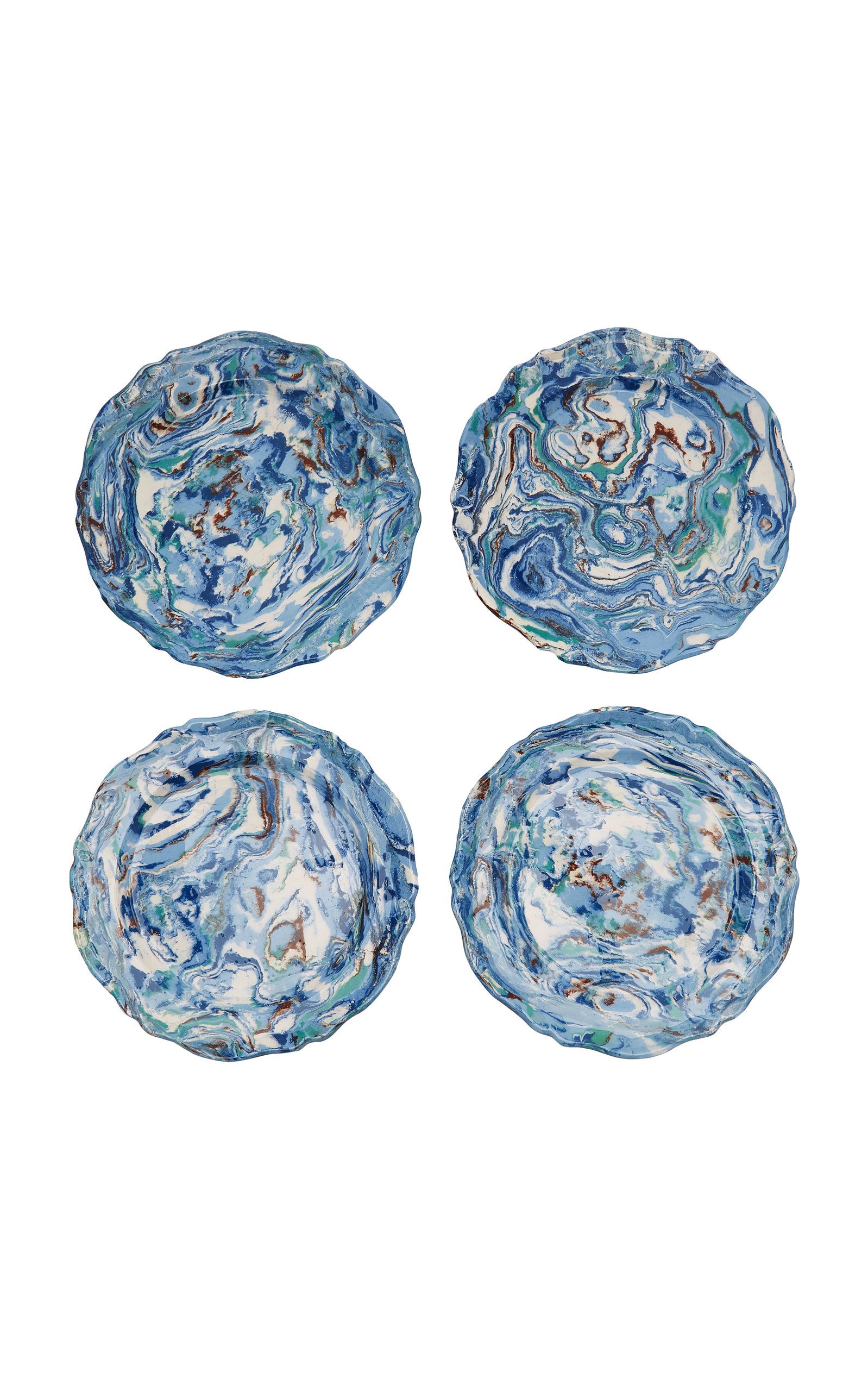 Set-of-Four Ceramic Dinner Plates | Moda Operandi (Global)