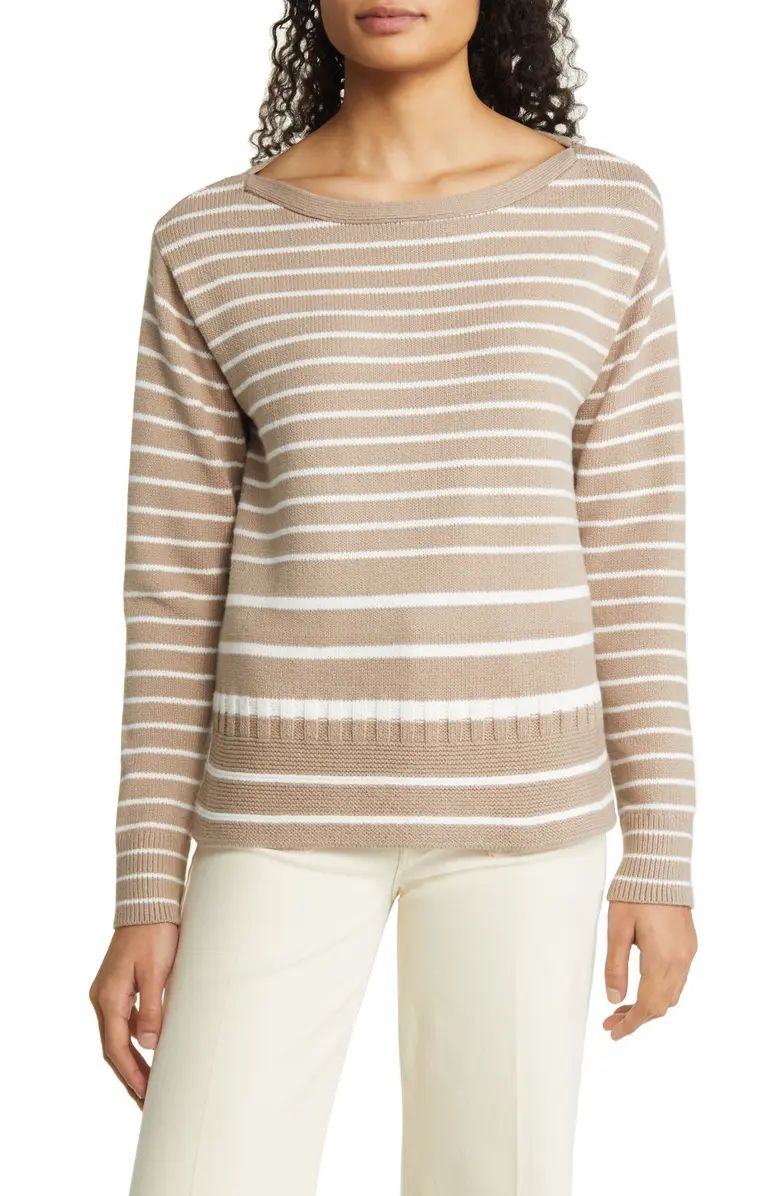 Caslon® Stripe Boatneck Sweater | Nordstrom | Nordstrom