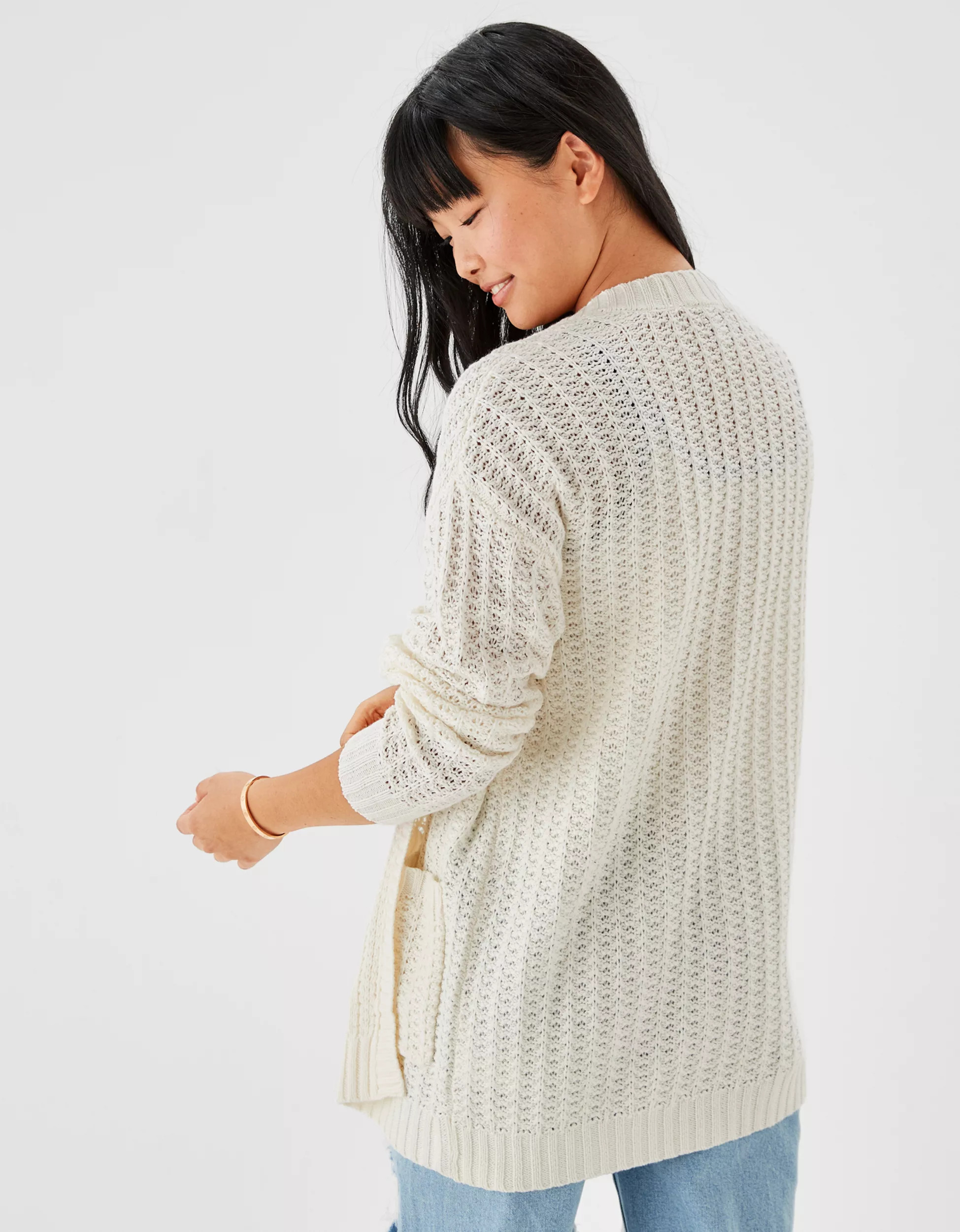AE Long Open Cardigan | American Eagle Outfitters (US & CA)