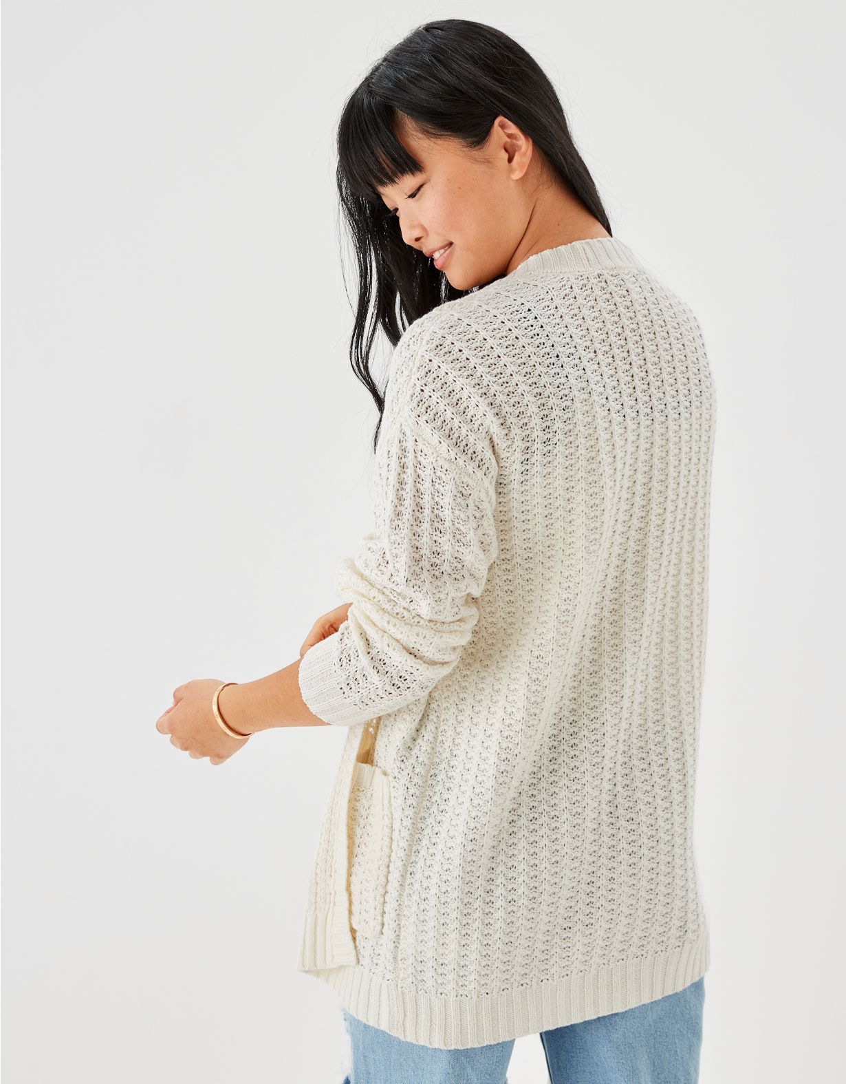 AE Long Open Cardigan | American Eagle Outfitters (US & CA)