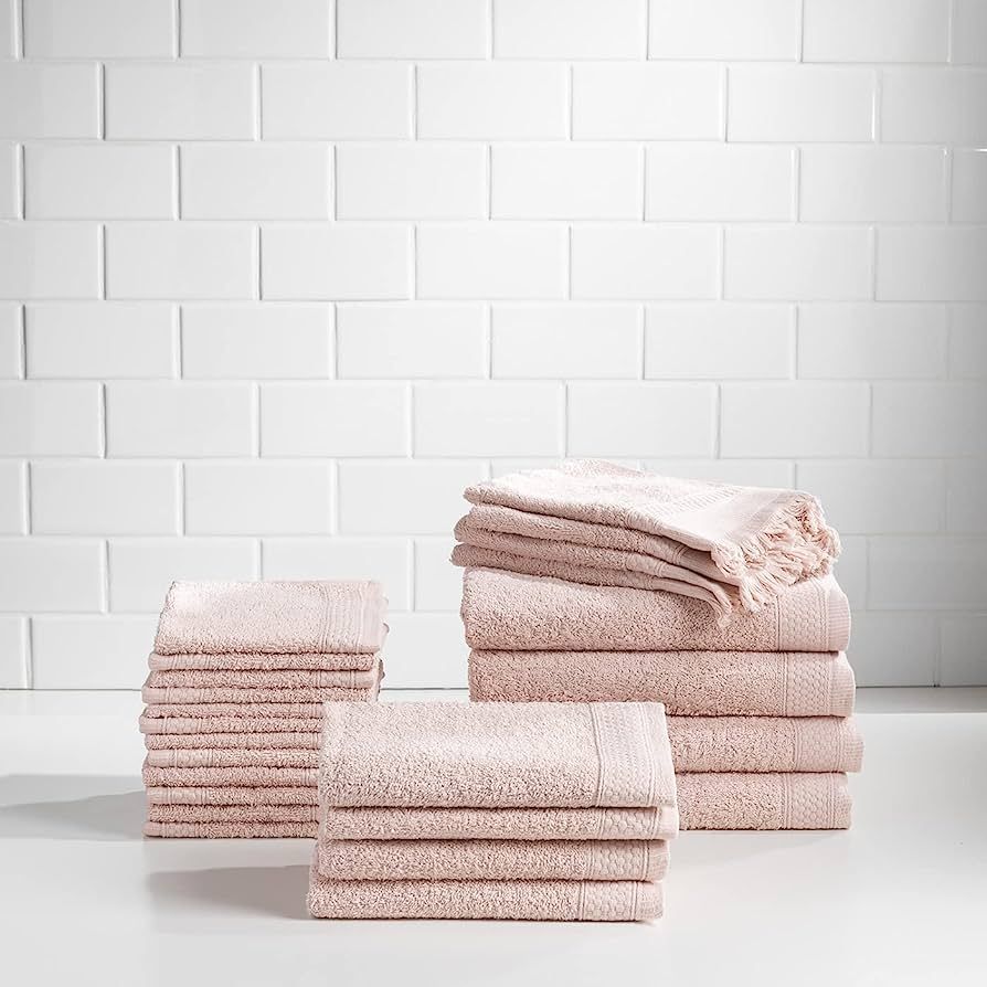 Baltic Linen Multi Count 100% Cotton Towels, 4 Bath Towels, 4 Hand Towels, 4 Fringed Fingertips, ... | Amazon (US)