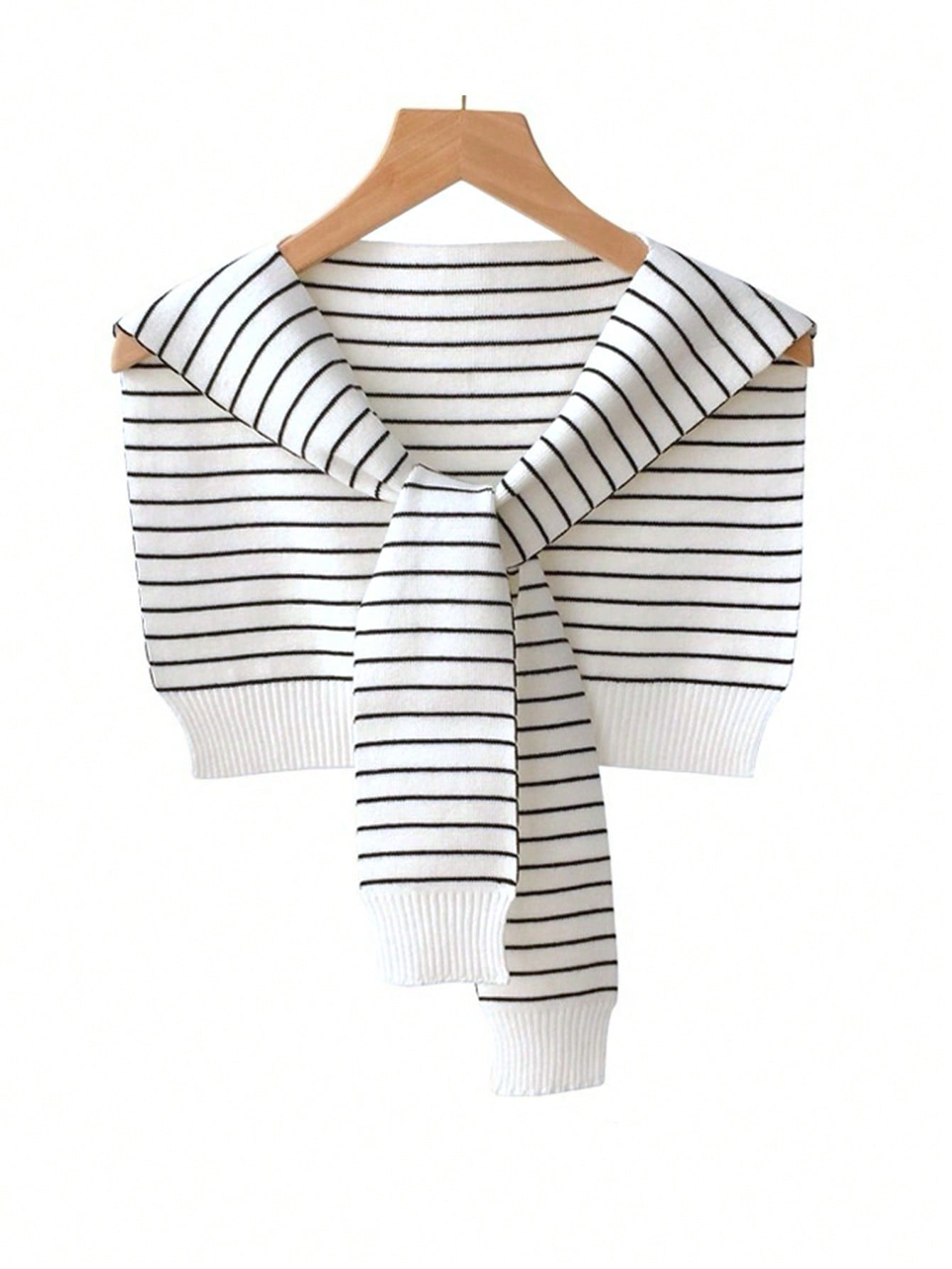 DAZY Women's Striped Poncho, Business Casual Knitted Top | SHEIN