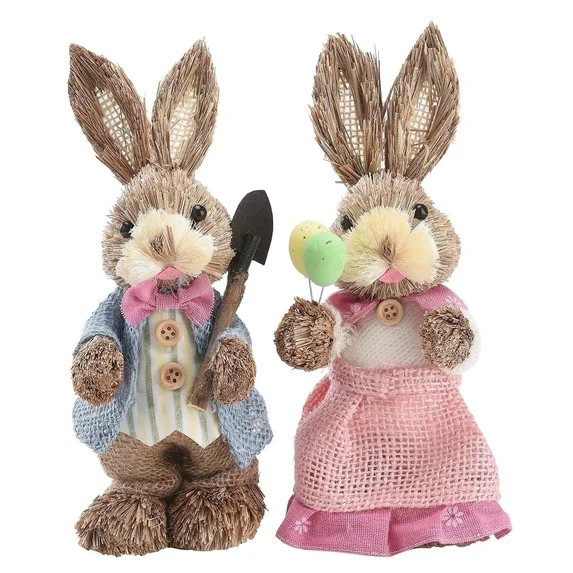 Rabbit Decorations Rabbits Bunny Animal Model 2pcs Easter Theme Party Supplies Ornaments 23cm/9in | Walmart (US)