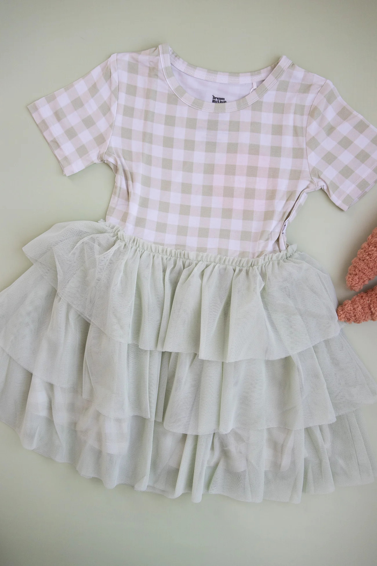 SAGE GINGHAM DREAM TUTU DRESS | Dream Big Little Co.