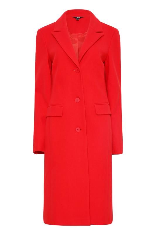 LTS Tall Bright Red Midi Formal Coat | Long Tall Sally