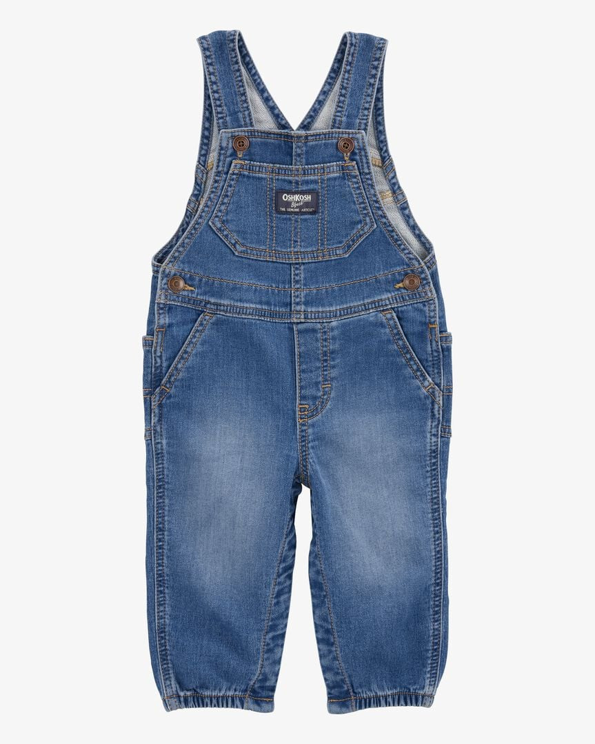 Baby Knit-Like Denim Overalls - Medium Wash - OshKosh B'gosh | Carter's | Carter's Inc