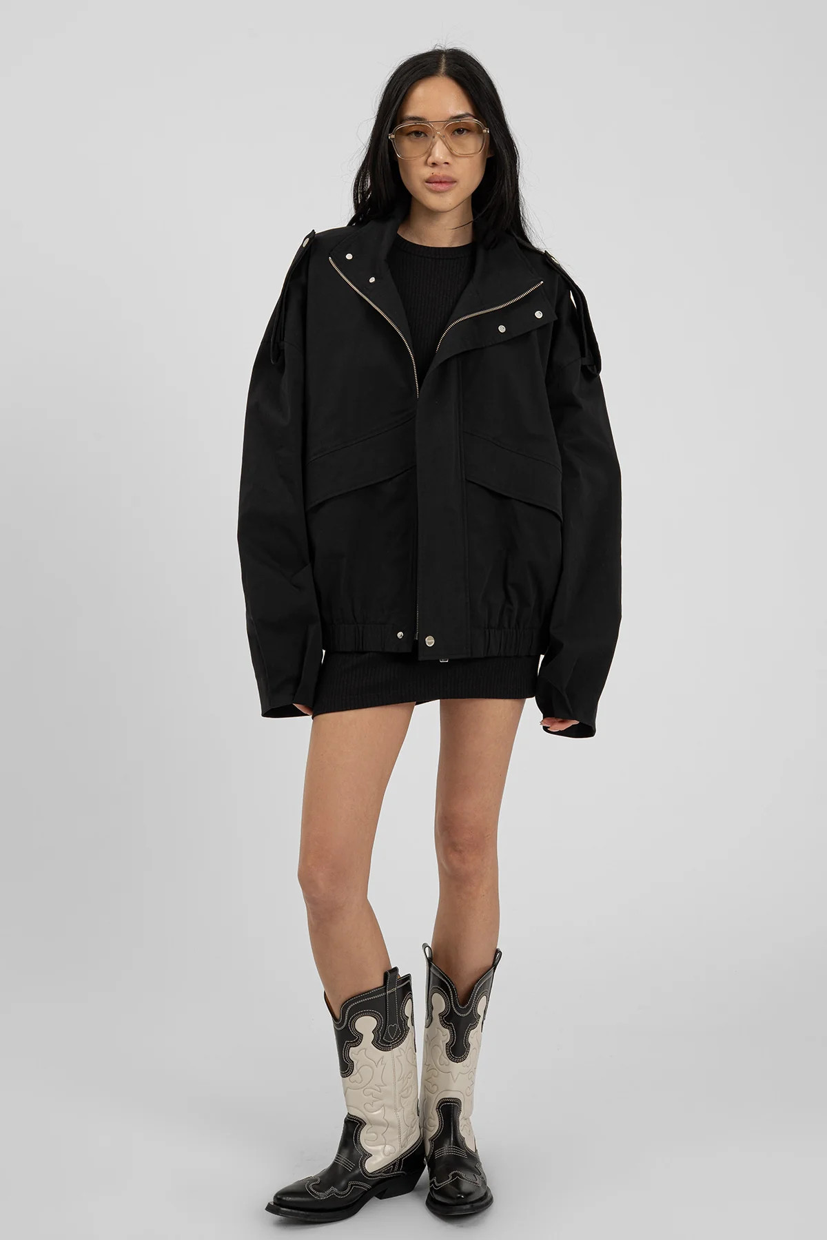 JADY Jacket Black | black palms