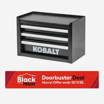Kobalt Portable Mini Base Toolbox 11.1-in W x 7.36-in H x 6.14-in D 3 -Drawer Black Steel Tool Bo... | Lowe's