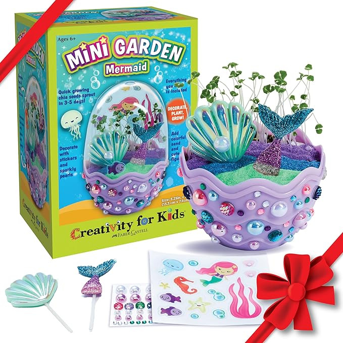 Creativity for Kids Mini Garden: Mermaid Terrarium Kit - Mermaid Gifts for Girls, Crafts and Toys... | Amazon (US)