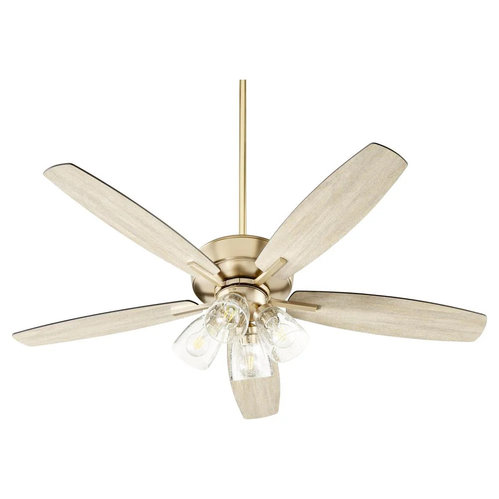 Quorum International Breeze 52-in Aged Brass Ceiling Fan With Light one_size | 7052-480 | Lowe's