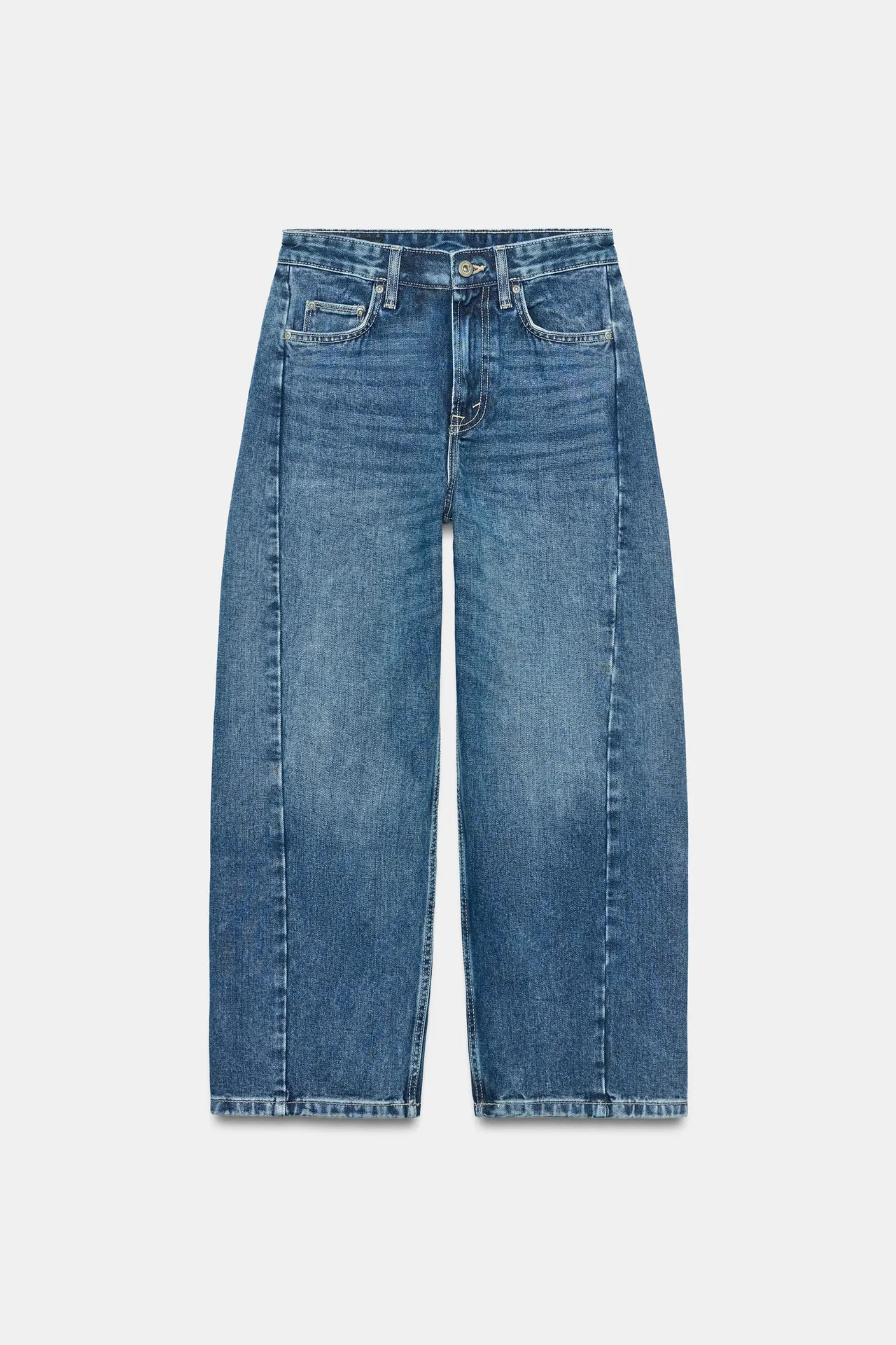 ZW COLLECTION ANKLE RELAXED MID-WAIST JEANS | Zara UK