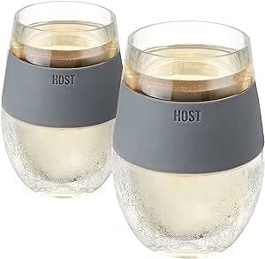 Host Wine Freeze Cup Set of 2 - Plastic Double Wall Insulated Wine Cooling Freezable Drink Vacuum... | Amazon (US)