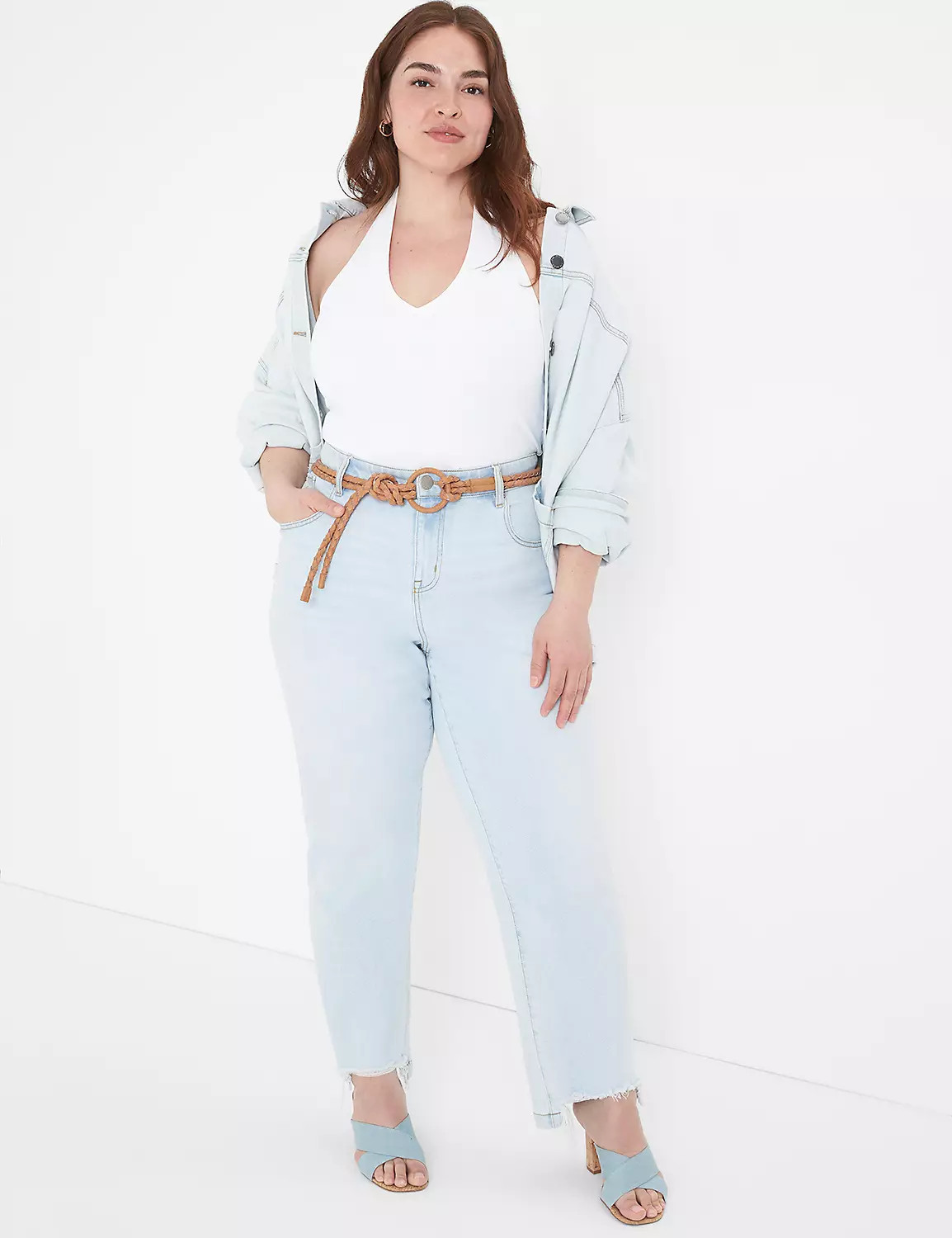 Fitted Sleeveless Double Layer Squa | LaneBryant | Lane Bryant (US)
