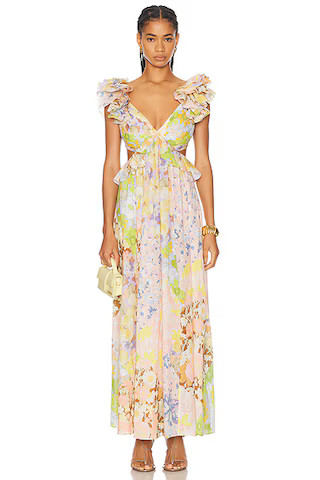 Pop Ruffle Sleeve Midi Dress | FWRD 