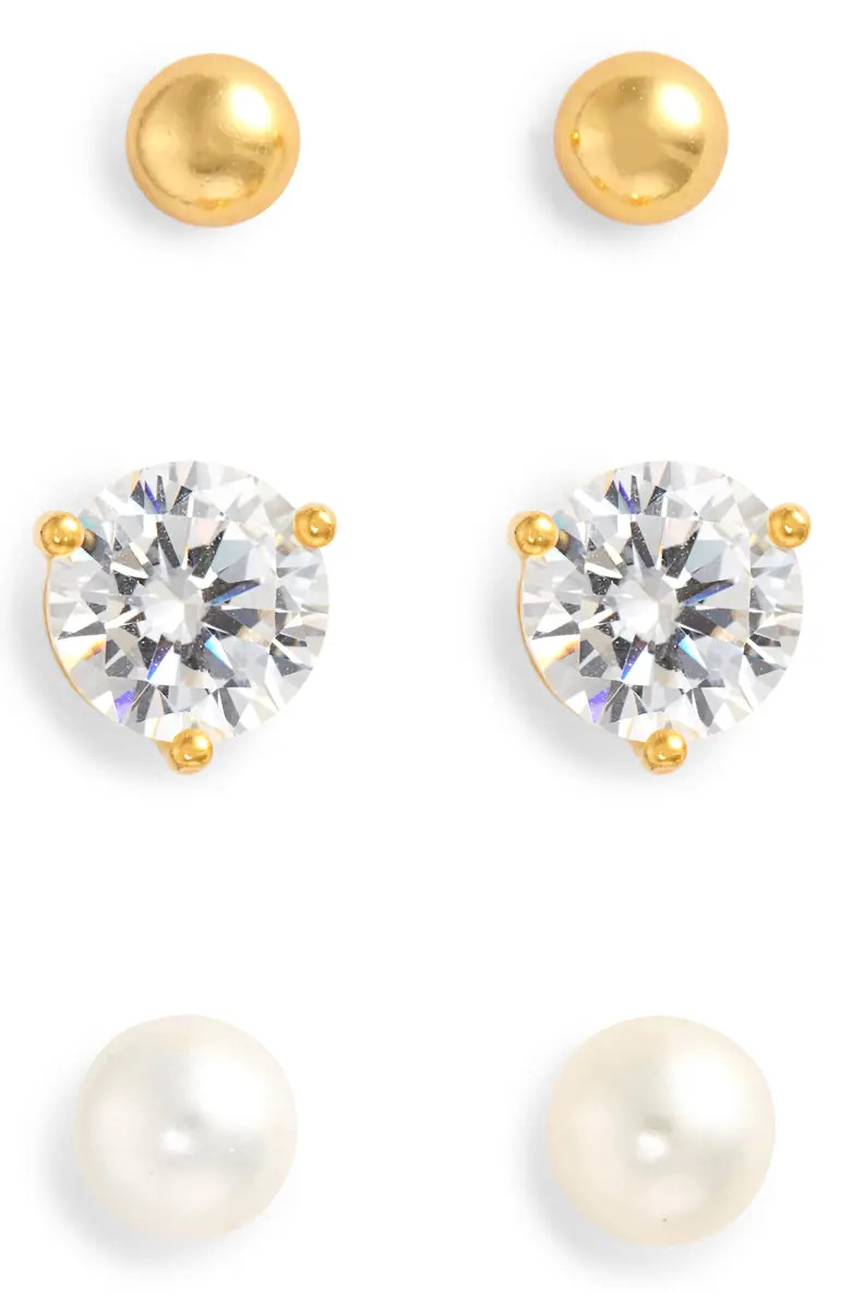 3-Pack Stud Earrings | Nordstrom