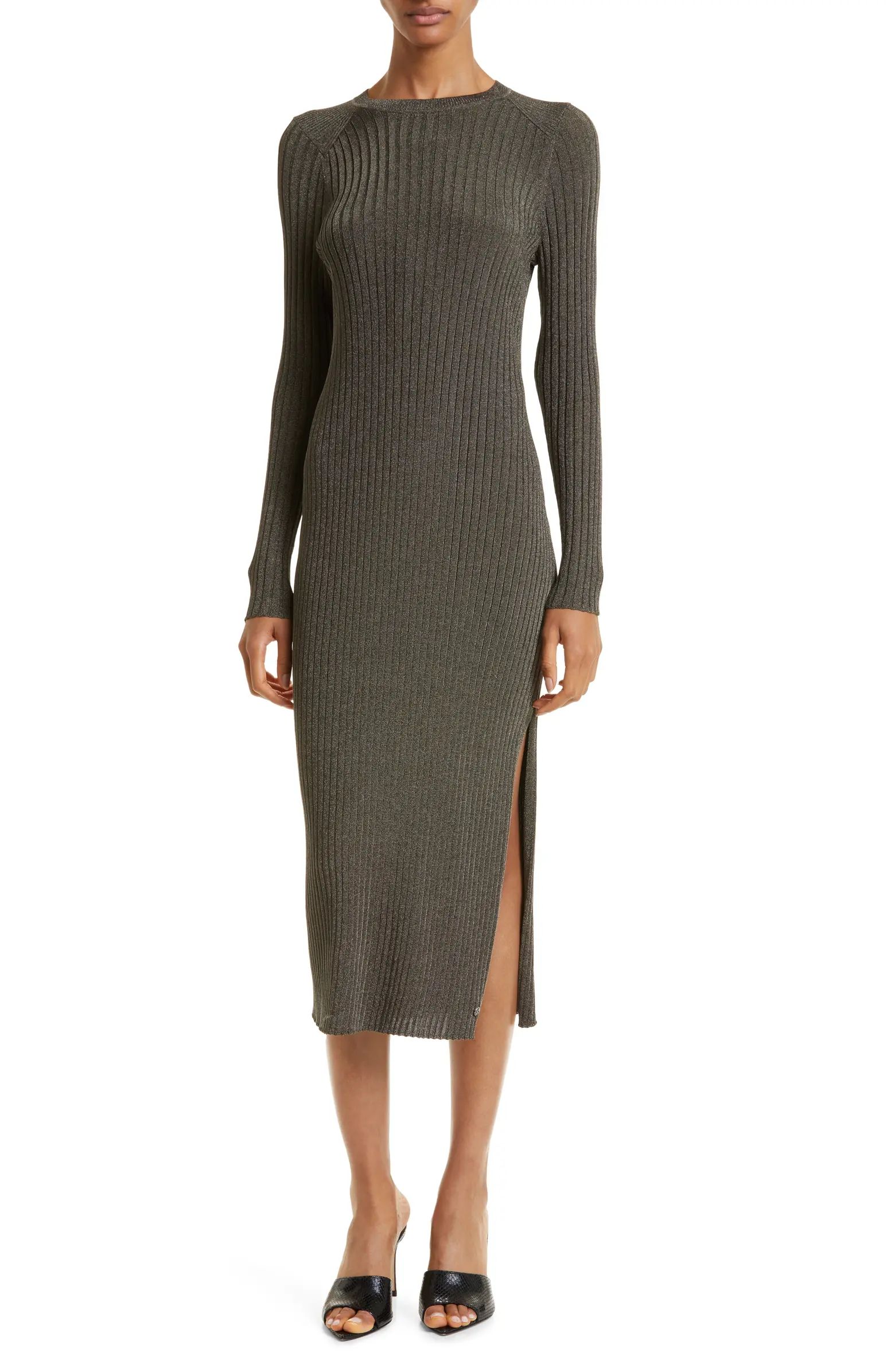 Sayrah Metallic Long Sleeve Sweater Dress | Nordstrom