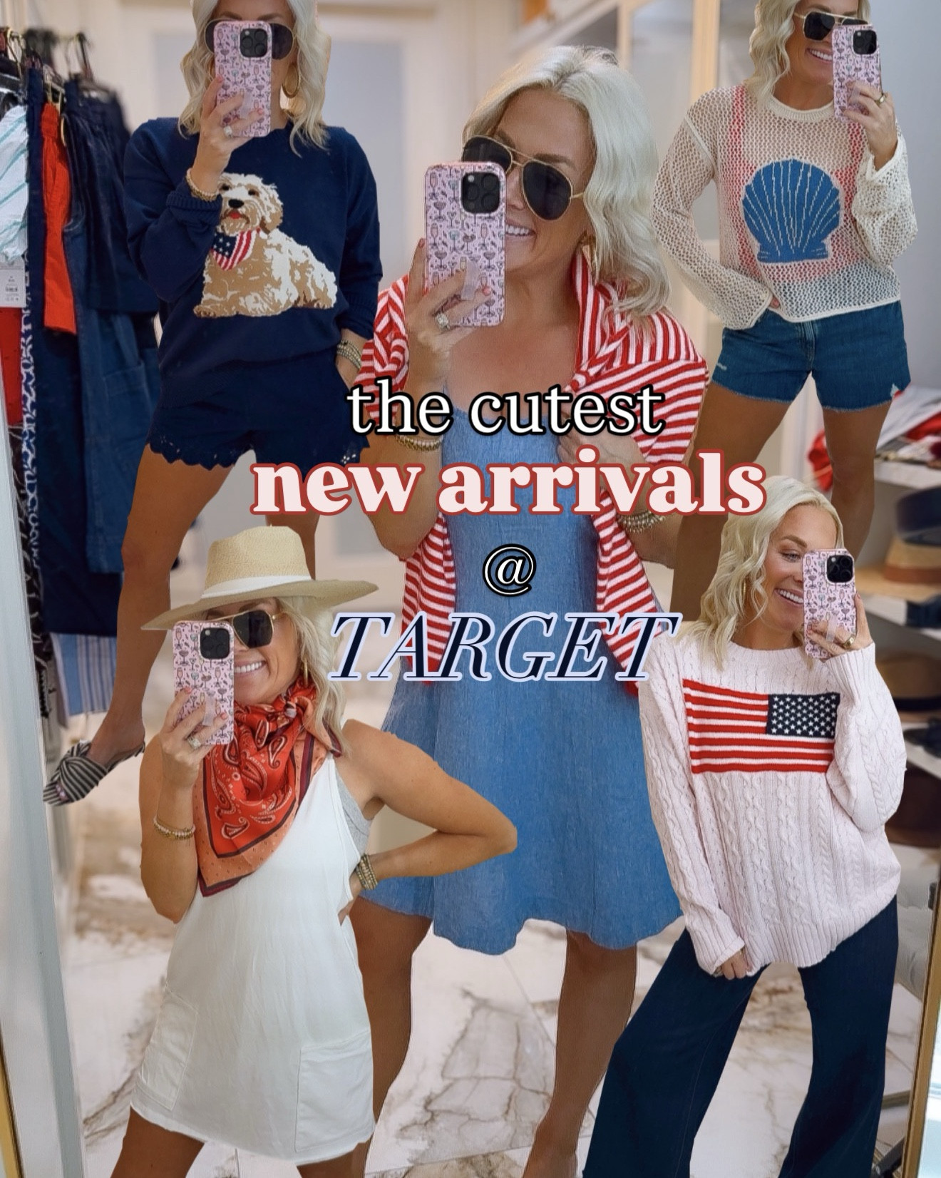Target rec white blue patriotic summer warm weather new arrivals 