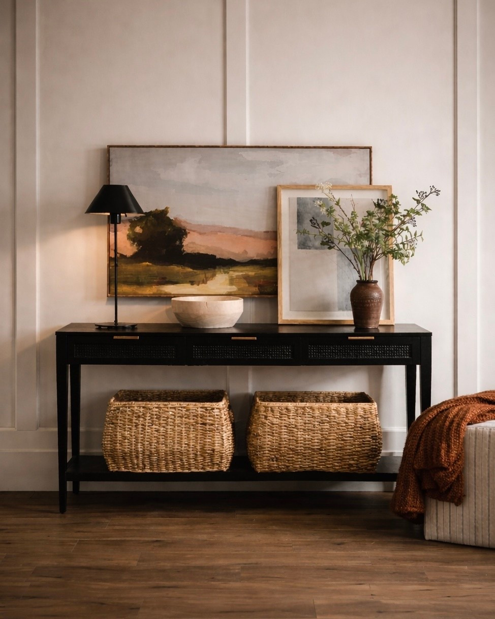 🚨 SALE ALERT 🚨 My entryway console table is $75 off!! The brown is sold out, but the black is available!

#LTKHome