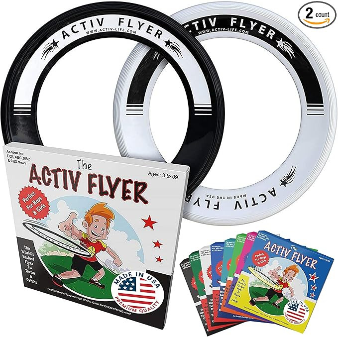 Activ Life Kid's Flying Rings [2 Pack] Fly Straight & Don’t Hurt - 80% Lighter Than Standard Fl... | Amazon (US)
