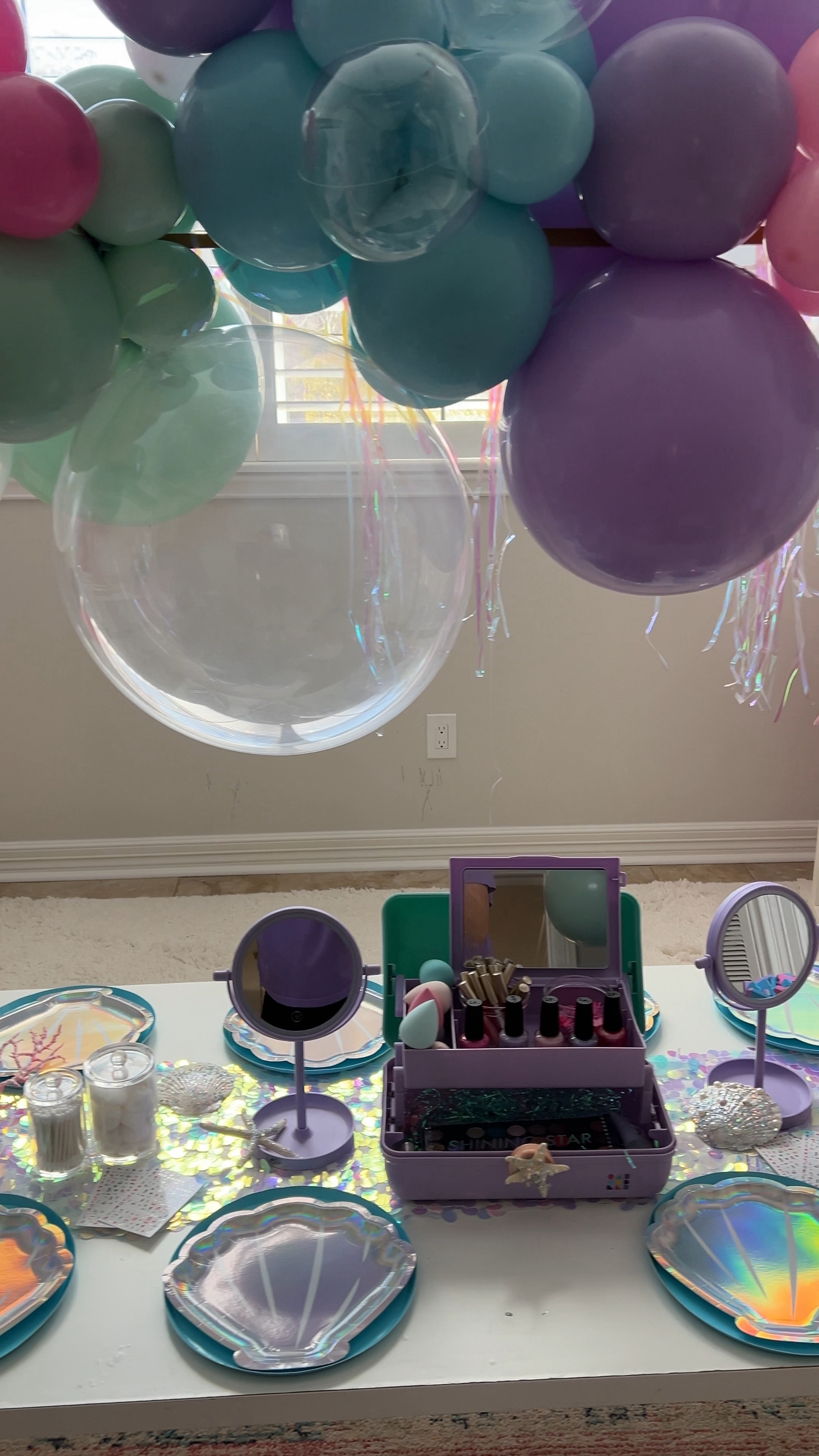 I covered my over-the-table stand with balloons to create a statement party table! 

#LTKVideo #LTKparties #LTKfindsunder50