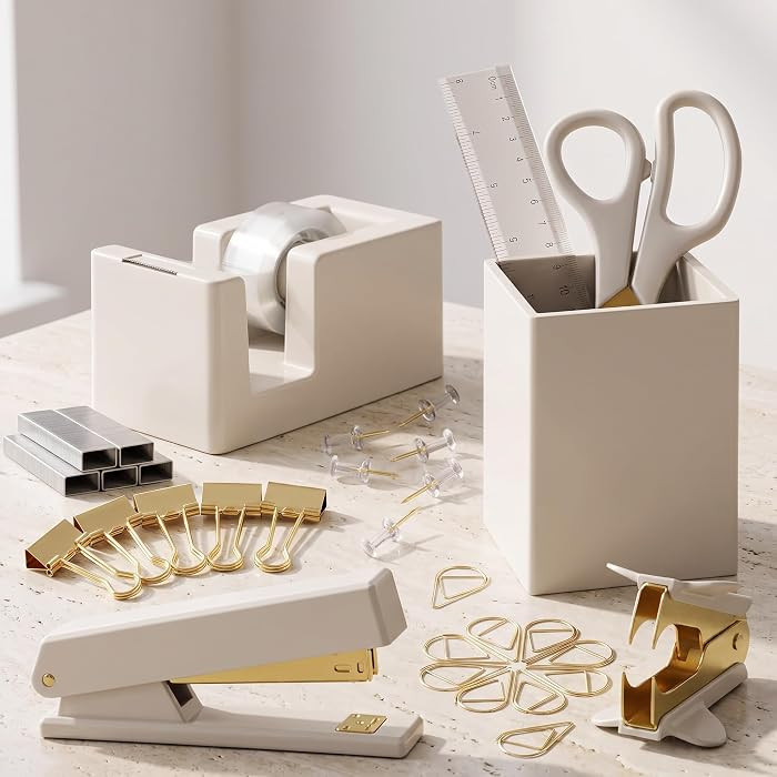 Aesthetic Desk Accessories Set for Women - A Complete Office Organizer Set | Amazon (US)