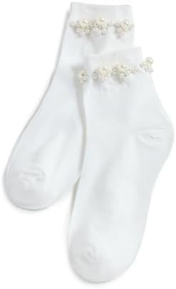 Women's Pearl Embellished Crew Socks | Amazon (US)